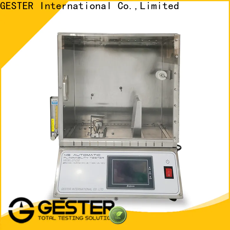 GESTER Instruments customized BS5852 Flammability Tester company for fabric
