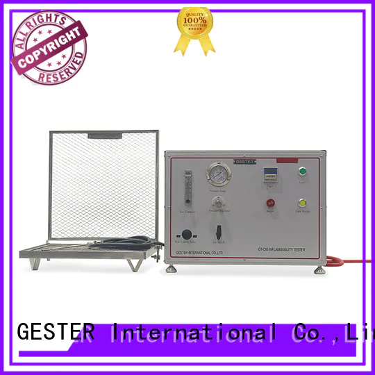 GESTER specific fabric flammability tester procedure for test