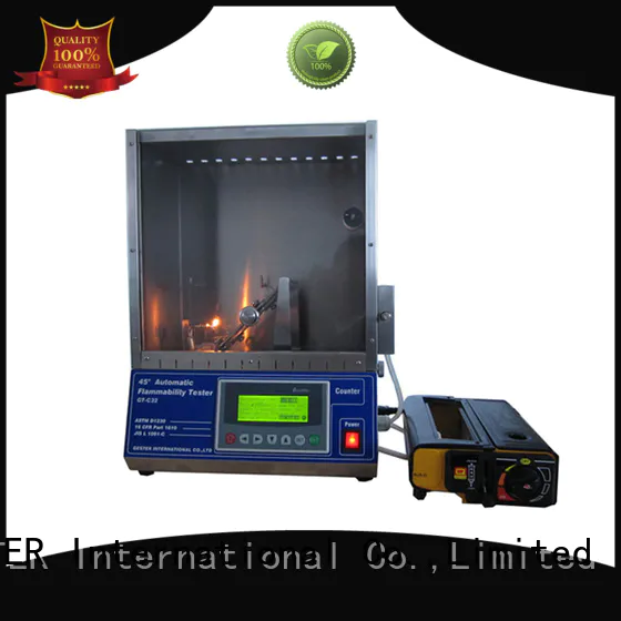 GESTER customized fabric flammability tester procedure for fabric